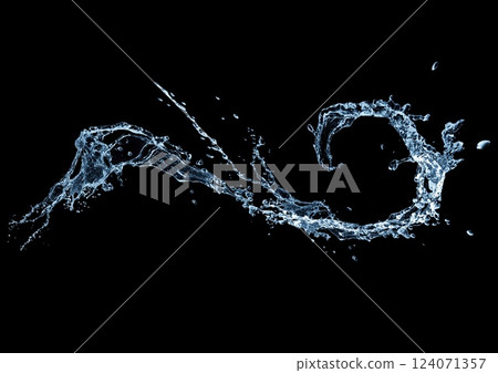 抽象藍色飛濺的插圖 抽象藍色飛濺的插圖 124071357