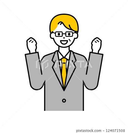 Upper body pose_simple senior office worker male 06 124071508