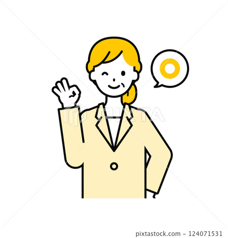 Upper body pose_simple senior office worker woman 08 124071531