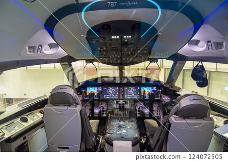Chubu Centrair International Airport "Flight of Dreams" B787 cockpit Chubu Centrair International Airport "Flight of Dreams" B787 cockpit 124072505