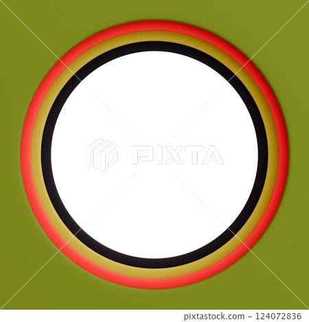 3D frame material_circle_colorful 3D frame material_circle_colorful 124072836