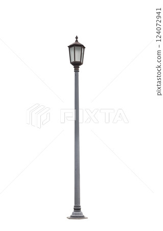 modern street lamp isolated on white background modern street lamp isolated on white background 124072941