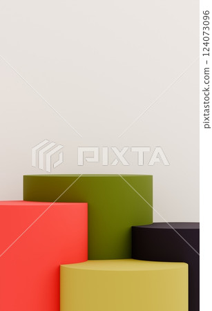 3D 背景材質_圓柱_彩色 3D 背景材質_圓柱_彩色 124073096