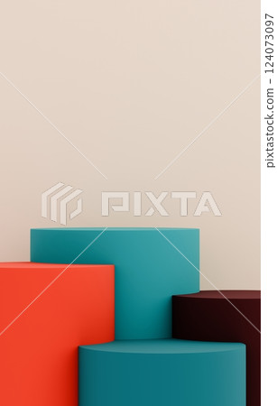 3D 背景材質_圓柱_彩色 3D 背景材質_圓柱_彩色 124073097