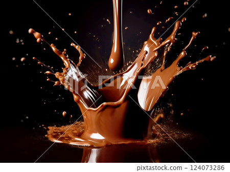Melted chocolate 124073286