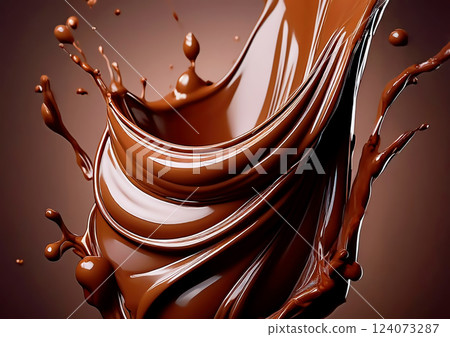 Melted chocolate 124073287