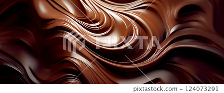 Melted chocolate 124073291