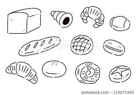 Bread illustration set 124073394