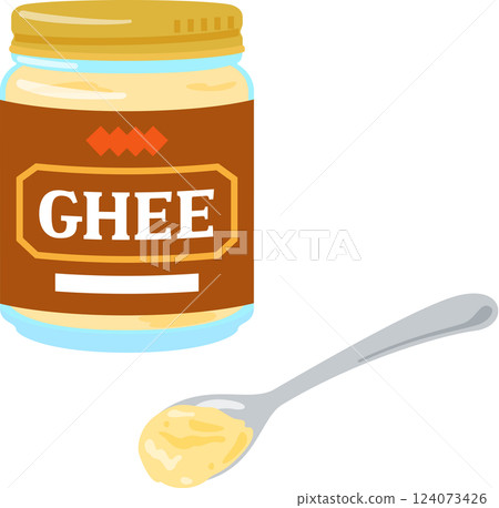 Ghee in a jar 124073426