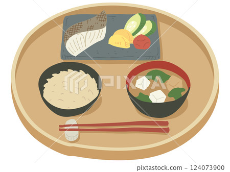 One soup and two side dishes / brown rice version (with tray) 124073900