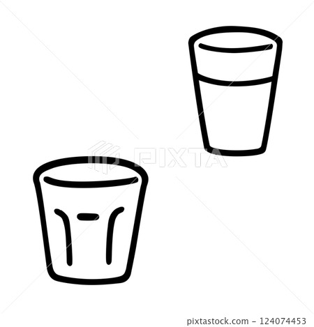 簡單的杯子插圖素材 簡單的杯子插圖素材 124074453