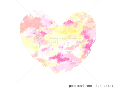 Pink heart shape Pink heart shape 124074584