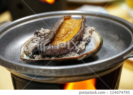 Grilled whole abalone 124074795