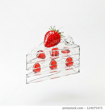 A glass strawberry cake 124075473