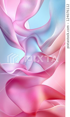 Colorful silk flowing through the air creates a serene atmosphere with soft gradients and delicate textures during a bright daylight setting Colorful silk flowing through the air creates a serene atmosphere with soft gradients and delicate textures during a bright daylight setting 124076112