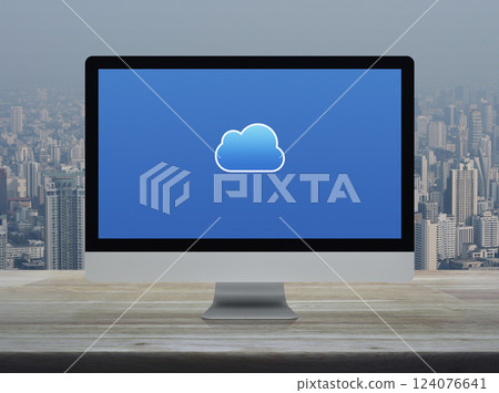 Technology cloud computing concept 124076641