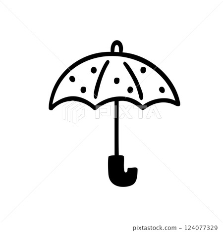 Simple umbrella illustration material Simple umbrella illustration material 124077329