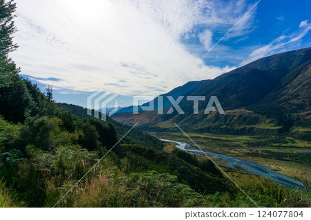 紐西蘭蒂阿拉羅瓦的山景 紐西蘭蒂阿拉羅瓦的山景 124077804