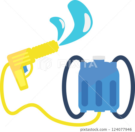 簡潔可愛的背包形水槍圖片素材 124077946