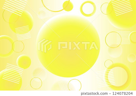 Business background illustration: 3D style futuristic circular geometric pattern, yellow pop 124078204