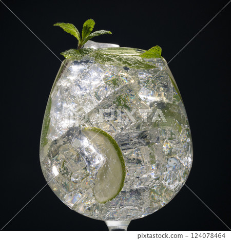 Mojito cocktail is summer alcoholic or non-alcoholic drink. Mojito cocktail is summer alcoholic or non-alcoholic drink. 124078464