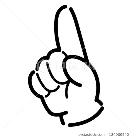 Deformed finger arrow_handwritten_vector material 124080440