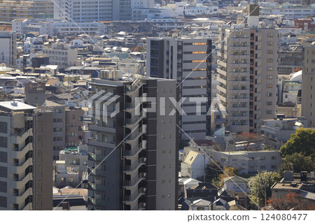 Cityscape Featuring High Rise Buildings Overlooking, Tokyo Dec 6 2024 124080477