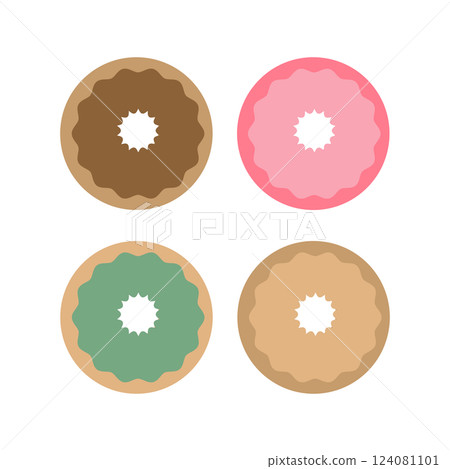 Donut illustration set 124081101