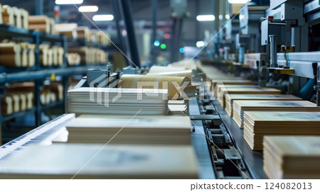 An automated press produces high-quality books with smooth precision, creating serene efficiency. An automated press produces high-quality books with smooth precision, creating serene efficiency. 124082013