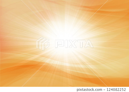 集中的線條、波浪和曲線橙色背景 124082252