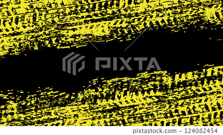 Vivid contrast! Tire tracks vector background wallpaper Vivid contrast! Tire tracks vector background wallpaper 124082454
