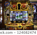 Video game machines in amusement arcade, Kanazawa, Japan 124082474