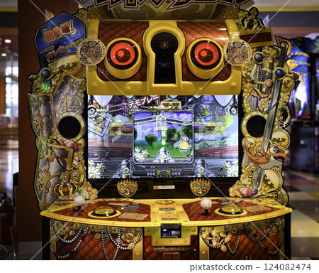 Video game machines in amusement arcade, Kanazawa, Japan Video game machines in amusement arcade, Kanazawa, Japan 124082474