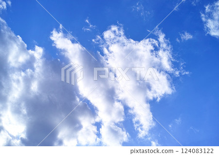藍色的天空和雲圖像 124083122