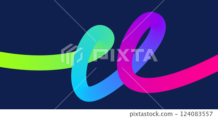 Template with colorful gradient squiggles shapes. 124083557