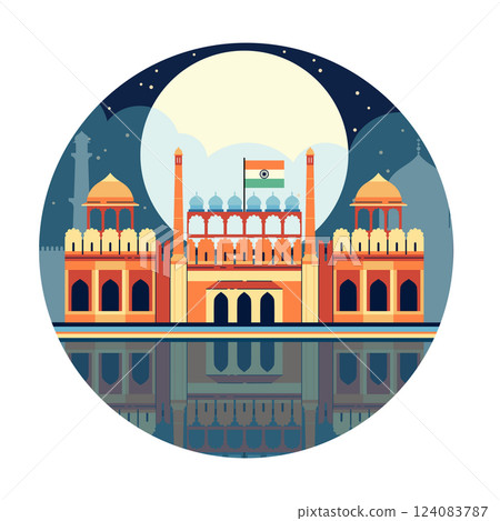 Red Fort Historic Landmark of India 124083787