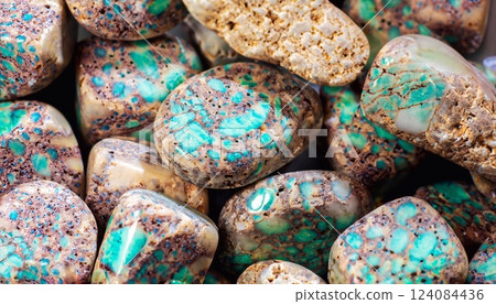 macro photo of chrysocolla stones with texture macro photo of chrysocolla stones with texture 124084436