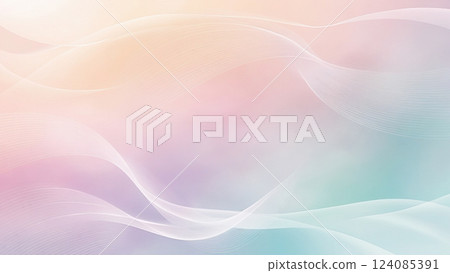 Abstract pastel color wave shapes flowing smoothly background. AI Generated Abstract pastel color wave shapes flowing smoothly background. AI Generated 124085391