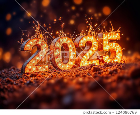The image is a creative representation of the number twenty-five The image is a creative representation of the number twenty-five 124086769