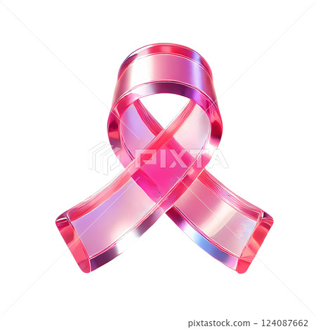 Pink ribbon 124087662