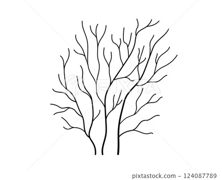 Seaweed silhouette, black plant vector icon, marine illustration, underwater grass 124087789