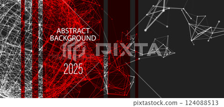 Abstract geometric 3d sphere made of points and lines. Futuristic technology style. Abstract geometric 3d sphere made of points and lines. Futuristic technology style. 124088513