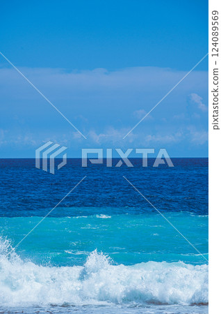 Beautiful blue sea Beautiful blue sea 124089569