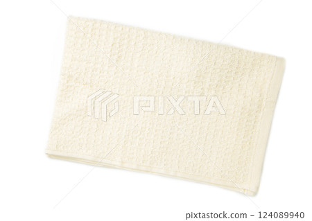 Light kitchen towel isolated on white background Light kitchen towel isolated on white background 124089940