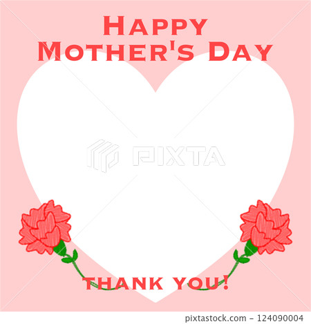Mother's Day Heart-shaped Illustration Mother's Day Heart-shaped Illustration 124090004