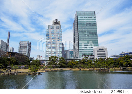 舊芝離宮恩賜庭園的初春 124090134