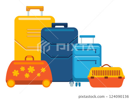 Plastic, metal suitcases, bags for luggage. Travel suitcases with wheels, travel bag, children's travel bag Plastic, metal suitcases, bags for luggage. Travel suitcases with wheels, travel bag, children's travel bag 124090136