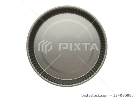 The round shape of the utensils for baking. Baking Dish on isolated background 124090993
