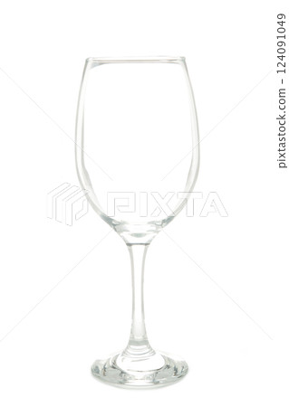 Empty wine glass, isolated on a white background Empty wine glass, isolated on a white background 124091049