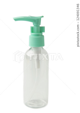 Empty travel cosmetic bottle isolated on white background 124091346